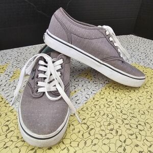 Vans Old Skool Gray Low Womens Sz 6 Skate Lace 500714 Arrows Sneaker Canvas